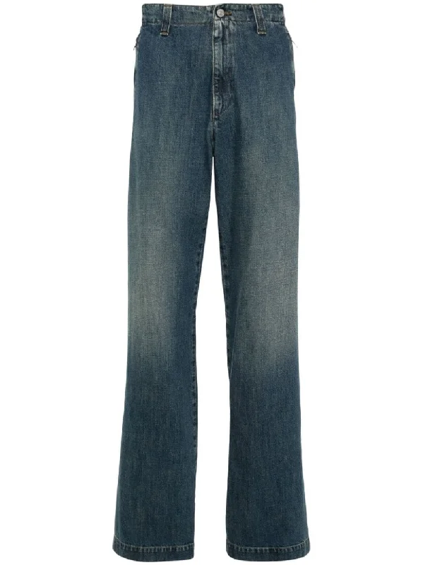 Mm6 Maison Margiela Jeans Blue Casual High-Waisted Bootcut Jeans