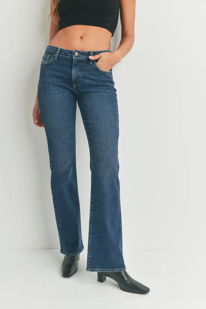 lowrise vintage slim bootcut jean Casual Bootcut Ripped Jeans