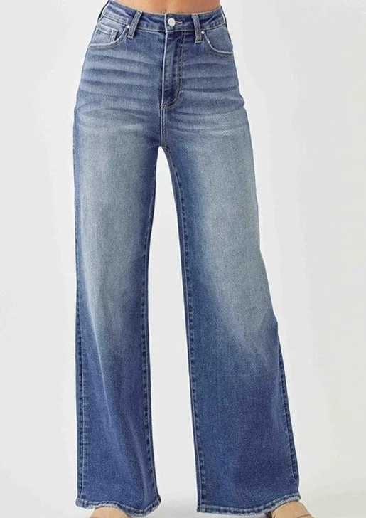 hi rise wide flare jeans Chic Cropped Jeans