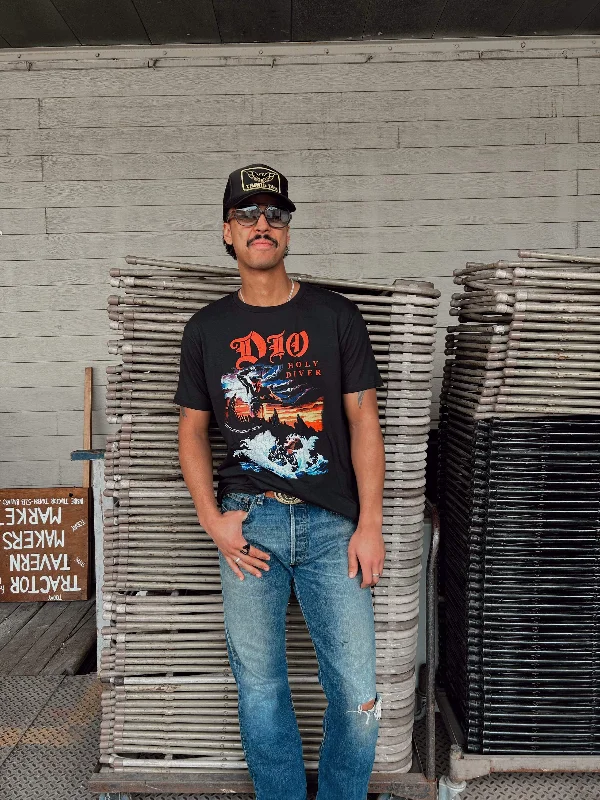 Dio Holy Diver T-Shirt-- Cotton Fabric Linen Fabric Terry Fabric