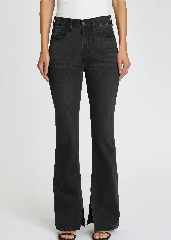 hirise slim flare jean Classic Black Denim Jeans