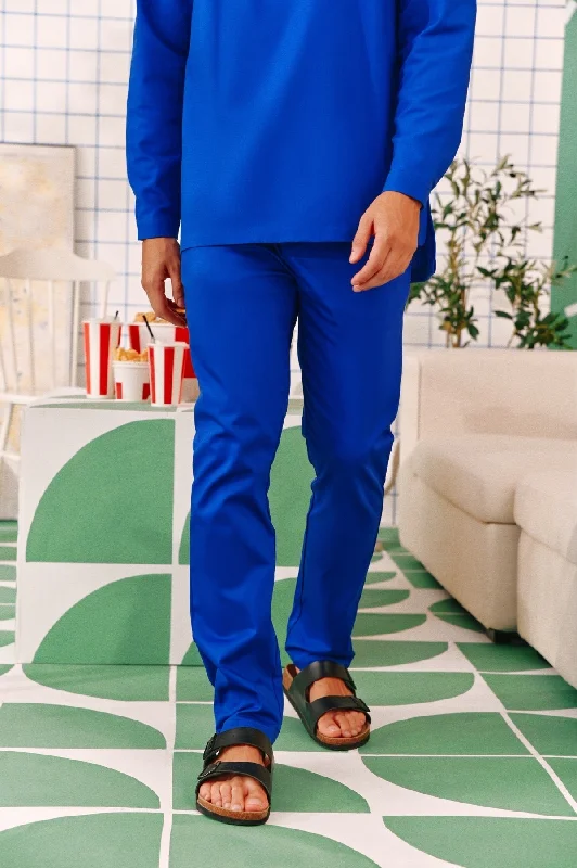 The Perfect Men Slim Fit Pants - Classic Blue Trendy Printed Pants