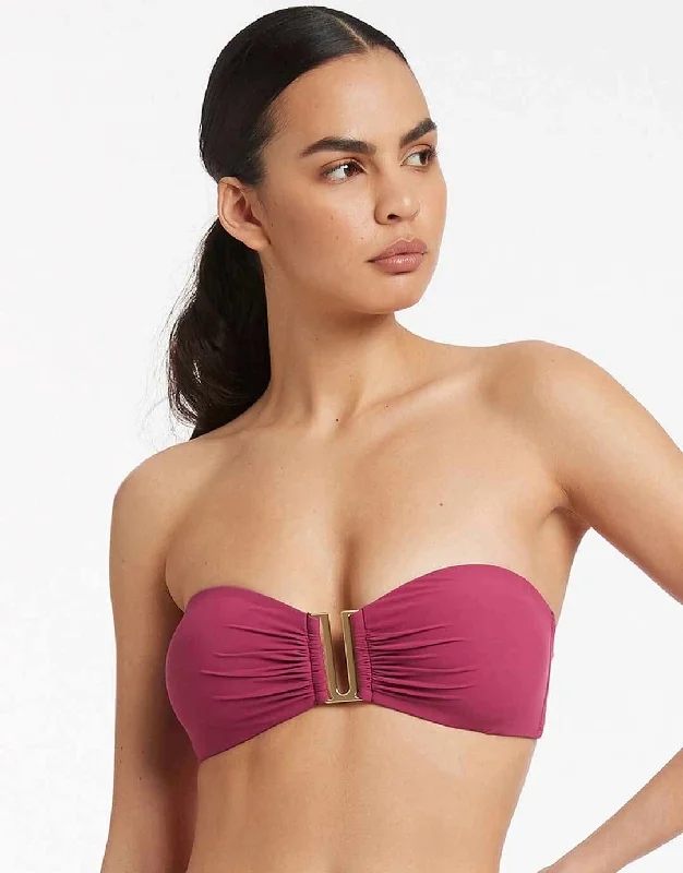 Jetset U Trim Bandeau Bikini Top - Orchid Lace bikini top, Feminine, Chic, Sexy