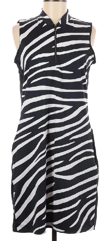 Tail Activewear Black Zebra Roxie Dress Size L. MSP$97